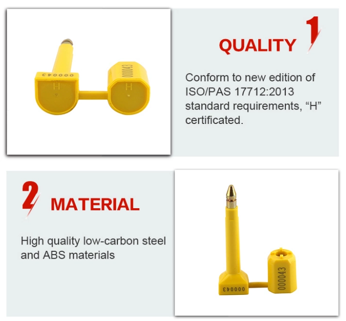 Security Bolt Seal with Customer&prime;s Logo Container Bolt Seal